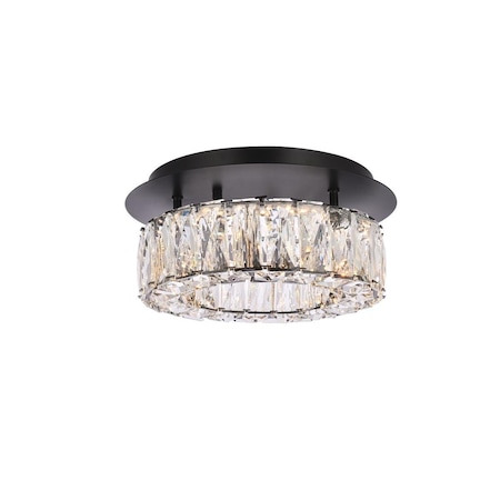 Lighting Business 12 in. Monroe LED Single Flush Mount; Black LI3479990